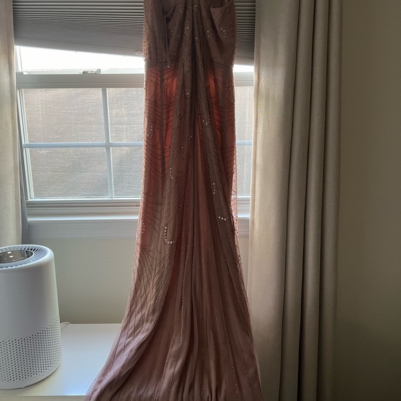 Designer (Adrianna Papell Platinum) Style: 40170 Fabric: Beaded rose gold - Picture 4 of 4